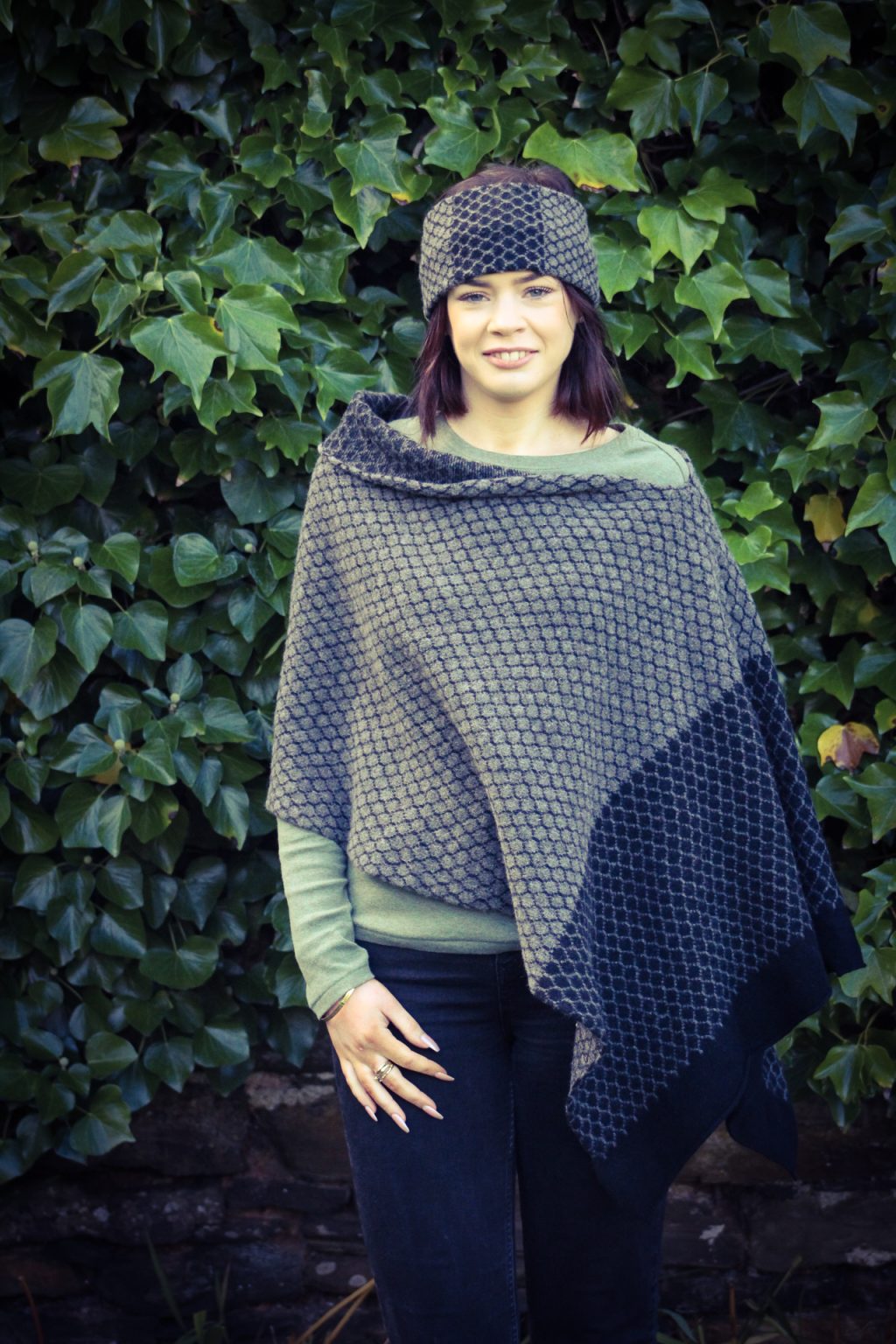 Honeycomb Poncho - Ann Mackie Knitting Services